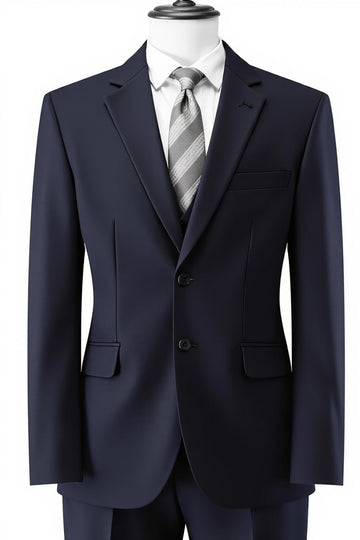 Mörklila Skårade Kavajslag 3 stycken Slim Fit Groomsmen Kostymer